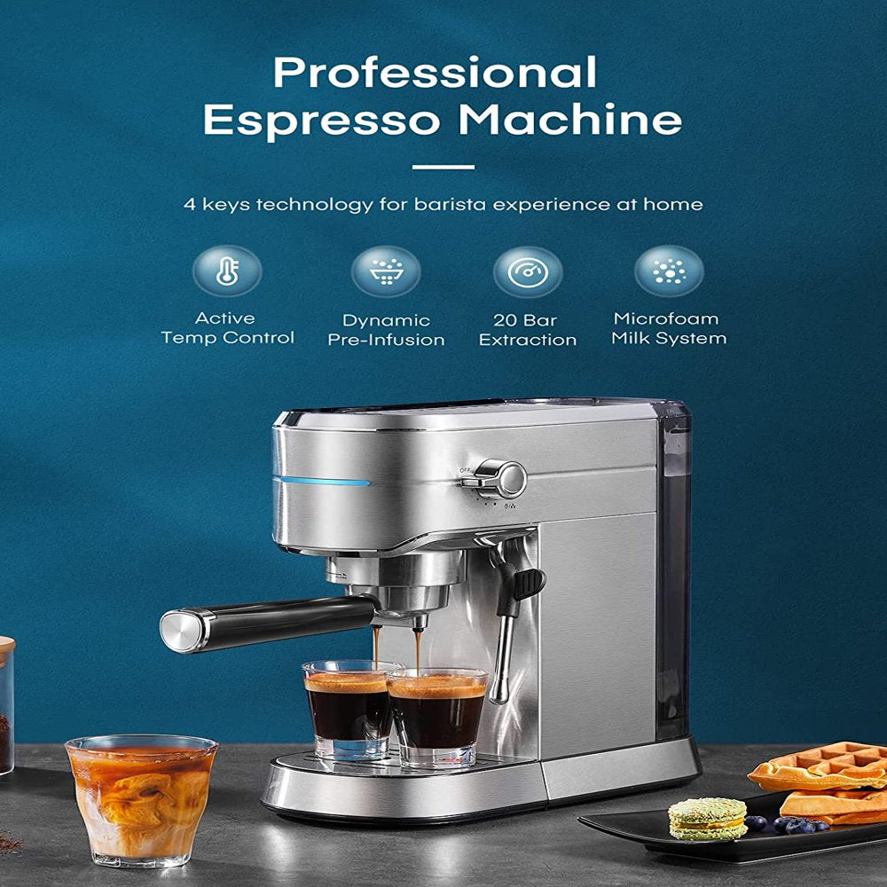 Stylish 20 Bar Espresso machine with Milk Frother 
