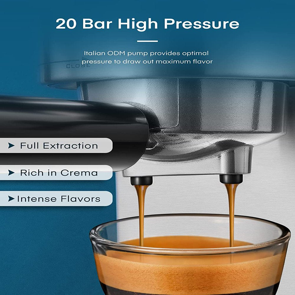 Stylish 20 Bar Espresso machine with Milk Frother 